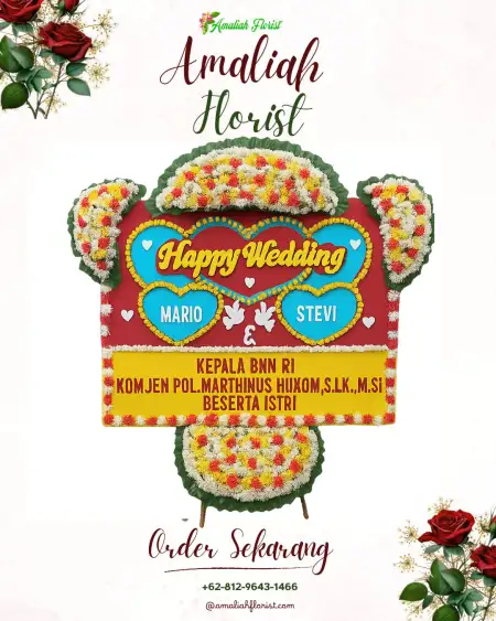 Papan Bunga Pernikahan Toyaning